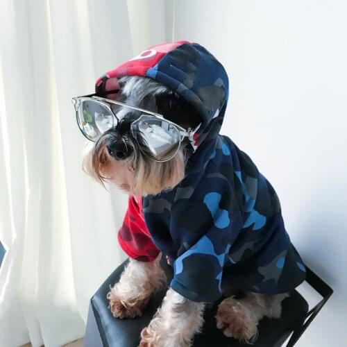 Fashion Pet Dog Clothes Stitching Dog Hoodie Cool Puppy Outift Coat French Bulldog Chihuahua Pug Designer Pet Clothes Dogs Coat