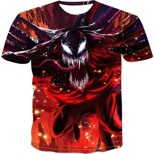 Shaped theme mens T-shirt 3D printed fashion tops horror summer T-shirt mens O-neck shirt boy clothing plus size streetwear