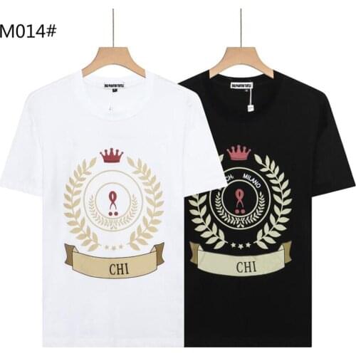 DSQ PHANTOM TURTLE Mens Short Sleeve Logo Series Graphic T-Shirt Men Fashion Print Cotton Tees Breathable Quality Tops M014