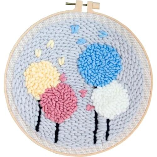 Pattern Punch Needle Kit with Basic Tools DIY Needlework Crafts