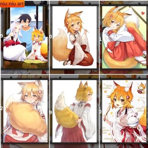 Sewayaki Kitsune No Senko-san Senko Anime Diamond Painting Diamond Mosaic Cross Stitch Kits Full Diamond Embroidery Room Decor