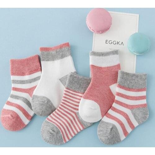 Otroluckland 5Pairs/Lot Toddlers Girls Socks For Kids Baby Cotton Warm Happy Children Spring Summer Autumn Ankle Sock