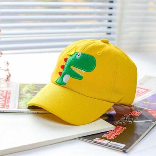 New Spring Children Baseball Cap Cute Cartoon Dinosaur Hat Baby Casual Hip-hop Cap Adjustable Hats For Kids