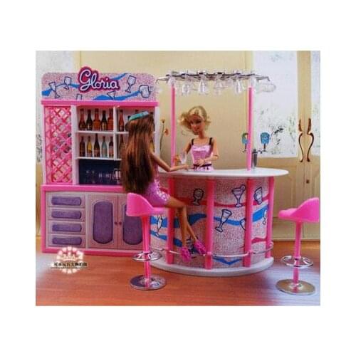 Original for fashion barbie supermarket Furniture accessories bar shop set dolls toys miniatures accessories