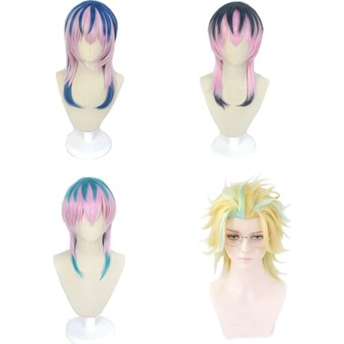 Anime Tokyo Revengers Rindo Haitani Cosplay Wig Tenjiku Hair Heat Resistant Synthetic Fake Hair Halloween Party Wig