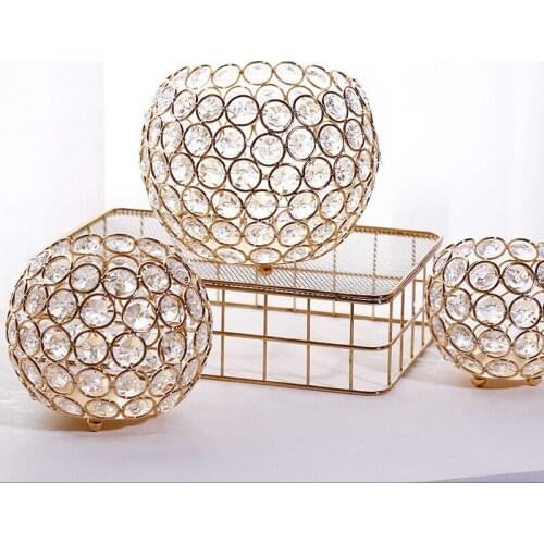 Candlelight Dinner Aromatherapy Cup Crystal Ball Glass Candle Holder Retro Table Decoration Decoration Nordic Home Romance