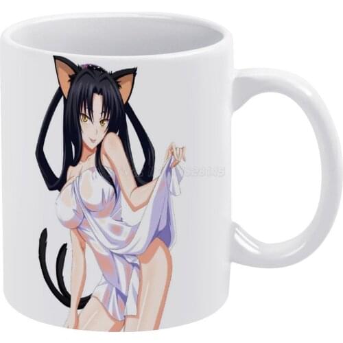 Kuroka Hot ( High School DxD ) White Mug Coffee Mug 330ml Ceramic Home Milk Tea Cups and Mugs Travel Gift for Friends Anime Mang