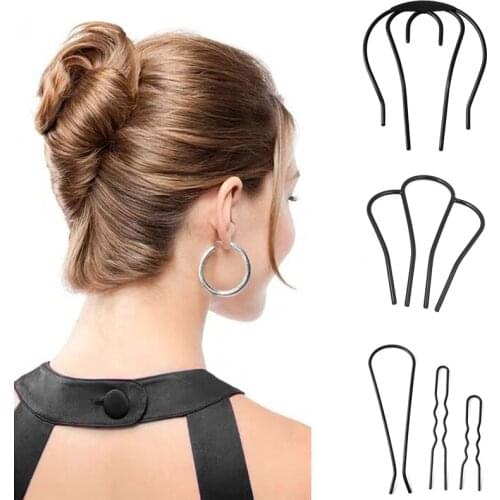 Simple U Shape Hair Clips Portable Metal Barrettes Hair Holder Hairpin for Girls DIY Hair Styling Accessories