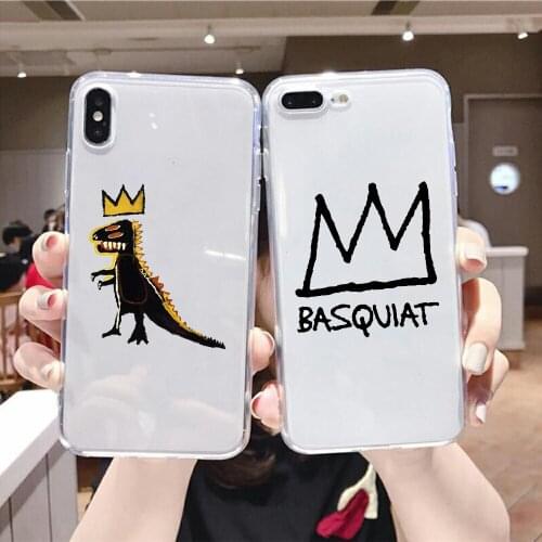 Jean Michel Basquiat dinosaur Phone Case For Samsung Galaxy A 3 5 7 8 10 20 21 30 40 50 51 70 71 E S 2016 2018 4G transparent 3D