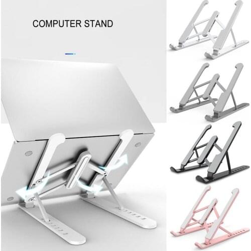 Aluminum Alloy Adjustable Laptop Stand Folding Portable For Notebook Computer Bracket Lifting Cooling Holder With Storage Bag