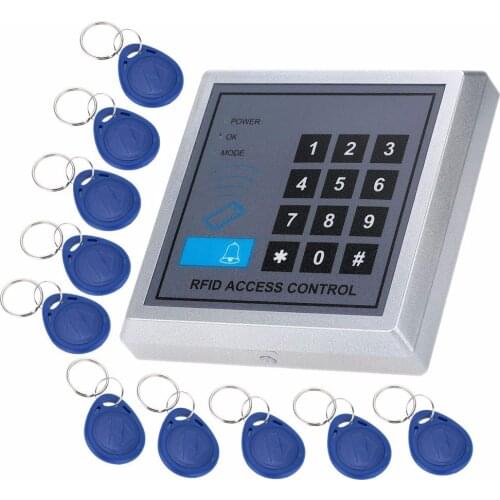 Home Security RFID Proximity Entry Door Lock Access Control System With 10pcs RFID Keys Key fob