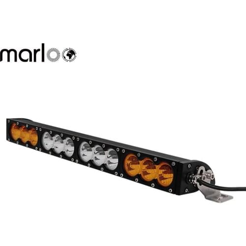 Marloo 22 Inch 120W Led Fog Light Bar LED White Amber Spot Light Bar For Pickup Off Road SUV ATV Vehicles Car Ford F150