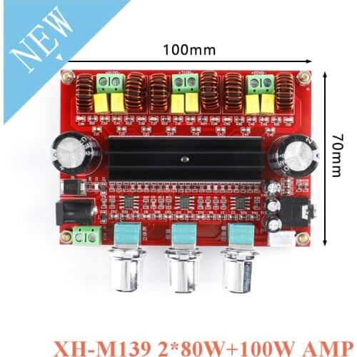 XH-M139 TDA3116D2 Digital Power Amplifier Board 2*80W+100W Subwoofer Stereo Audio Speaker Module