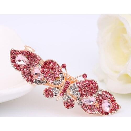 Summer New Products Crystal Bow Hairpin Fashion High-End Alloy Hair Accessories For Women 2021 Hot