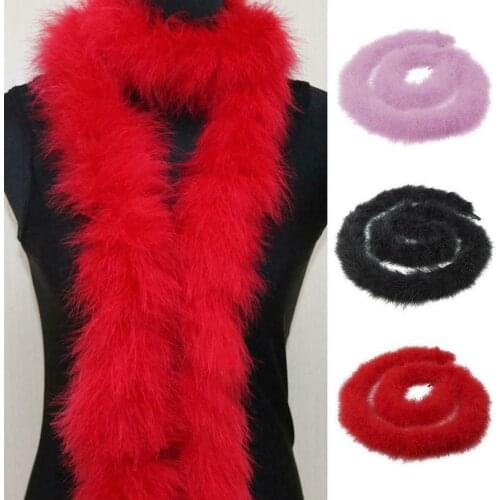 12 Colors Diy 2m Long Turkey Flat Feather Strips Turkey Fur Decoration Costume Materials Materials Wed Clothing Accessories T1X0