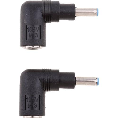 2 Pcs DC Power Charger Converter Adapter Cable 7.4x5.0mm Female to 4.5x3.0mm Male Adapter Connector Converter for HP Dell Laptop