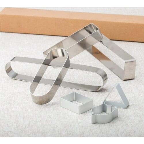 7PCS/SET Stainless Steel Cake Mousse Ring Mold Aluminum Biscuit Cutters Baking Accessories Tools
