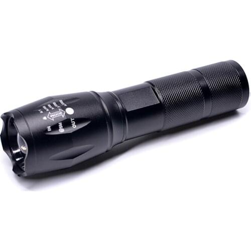 Aluminum Waterproof Torch Light Led Sos Zoomable Tactical Led Flashlight with Mobile Phone Charger for Camping,hiking ,biking