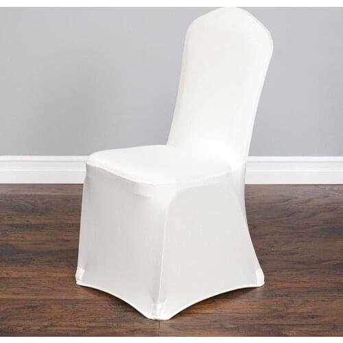 White Wedding Chair Cover Spandex stretch Also For Hotel Banquet Home A pack of 4Pieces free shipping