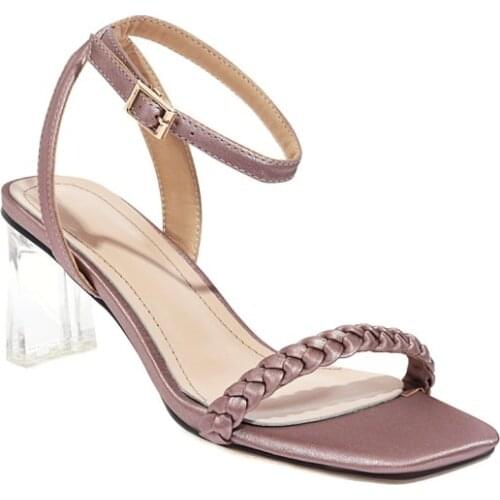 Big Size Personalized one line sandals high heels sandals women shoes woman summer ladies