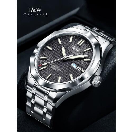 2021 Carnival New 41mm Men Luxury Automatic Mechanical Wrist Watch Men Stainless Steel Waterproof Watch Relogio Masculino