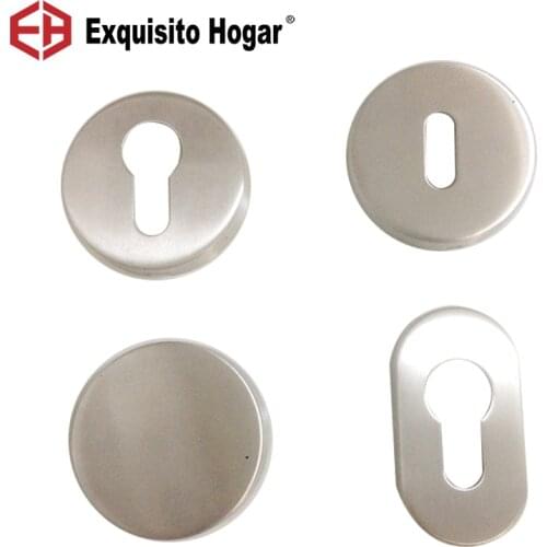 Stainless Steel 304 Round Euro Profile Cylinder Escutcheon OB Hole Rose Lever Handle Rosette PC Escutcheon With Screws