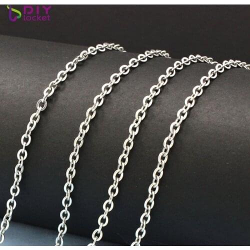 Diylocket Wholesale10PCS Stainless Steel Chains Neklace Fit floating locket Necklace Pendant LSCH06