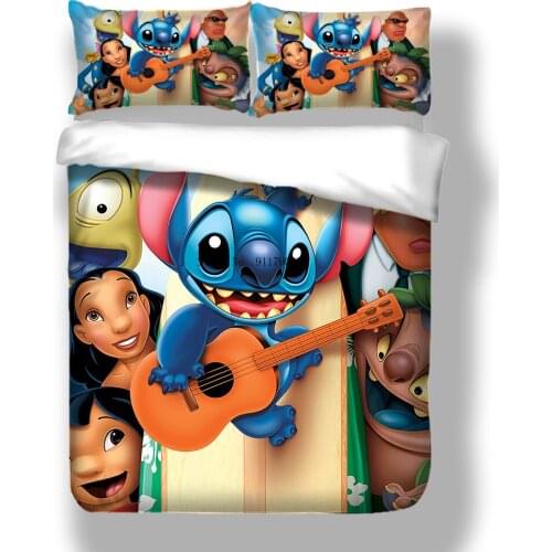 Home Textile Disney Bedding Set Stiller Balloon Cute Cartoon Print Eiderdown Quilt Pillowcase Children Bedroom Decoration