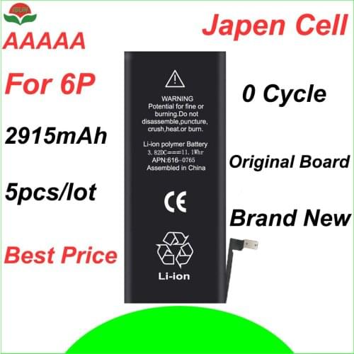 ISUN 5pcs/lot original quality 0 cycle mobile battery for iPhone 6Plus 5.5 2915mAh 3.82V battery replacement
