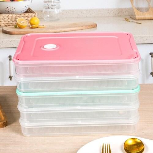 Refrigerator Food Storage Box Quick- Dumpling Box Stackable Vegetable And Egg Fresh-Keeping Rack For Microwave Oven