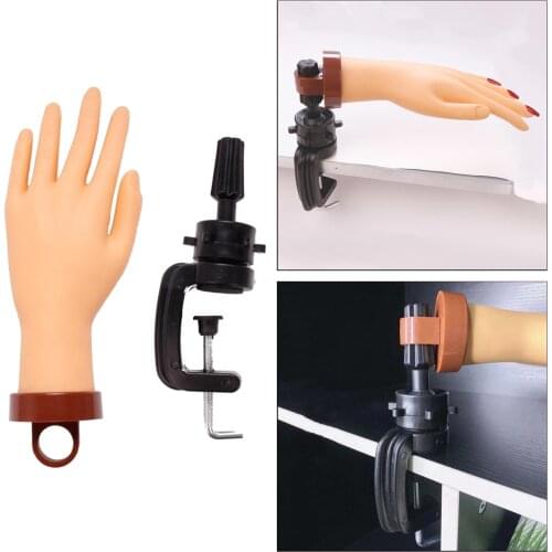 Left Silicone Nail Trainning Practice Hands DIY Print Nail Art Training Display Manicure Mannequin Model Fake Hands