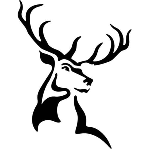 Dawasaru Deer Head Personality Car Sticker Waterproof Decal Laptop Suitcase Truck Motorcycle Auto Accessories PVC,15cm*12cm