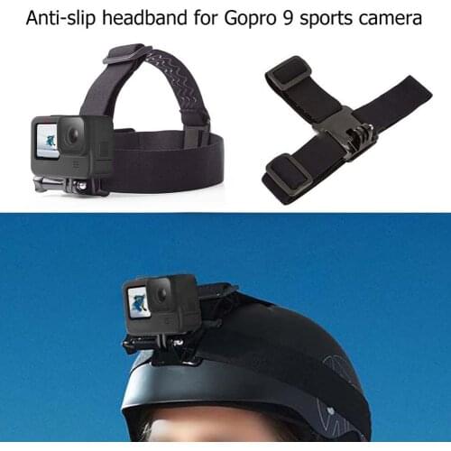 Non Slip Headband Mount for GoPro Hero 9 Hero9 Black Adjustable Helmet Head Belt Strap Mount Action Camera Accessories