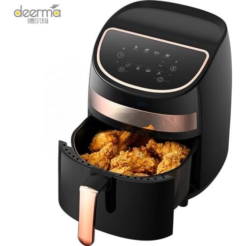 New Deerma Air Frying Pan Intelligent Large Capacity Home Automatic Frying Pan Oil Free Low Fat Electric Frying Pan Oven Kz100