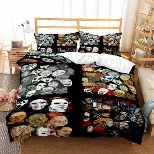 Newest Horror Movie Child of Play Character Chucky Blanket Gothic Sherpa Fleece Wearable Throw Blanket Microfiber Bedding