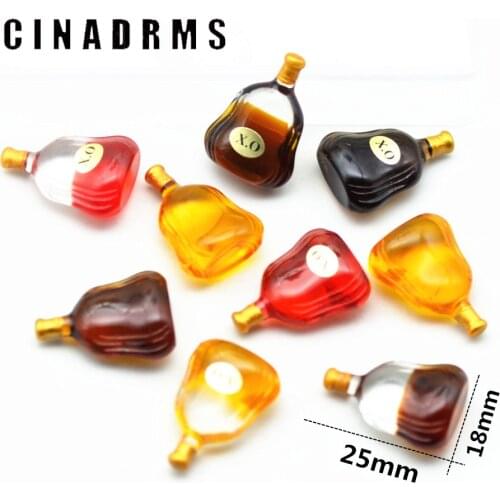 New Arrival 12PCS 18mmX25mm Resin Wine Bottle Miniatures,Dollhouse Supplies,Decoration Miniatures