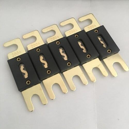 5PCS/lot Good Quality Golden Plated Automotive Car Audio ANL Fuse Blade Fuse 150A 200A for Auto Fuse Holder