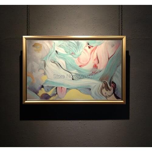 Hand-painted colorful Oil Painting Abstract Canvas Painting wall art for Dining room home decor Wall art No Frame