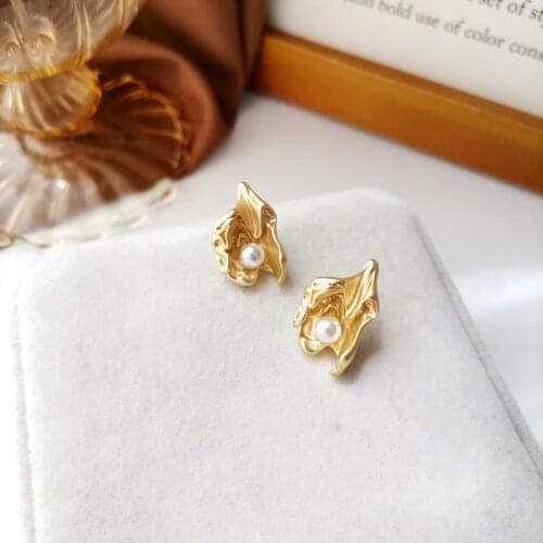 Mihan S925 needle Trendy Jewelry Geometric Earrings Pretty Design Hot Selling Metal Stud Earrings For Girl Fine Accessories