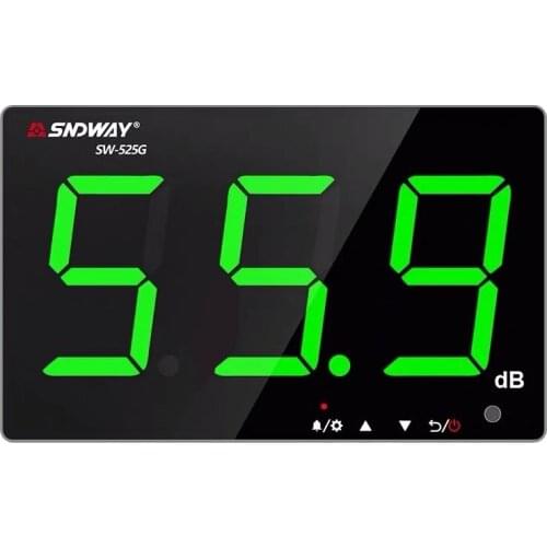 SNDWAY SW-525G Wall-mounted Sound Level Meter 30-130 db Digital Noise Meter Decibel Monitoring Noise / Sound Level Meter