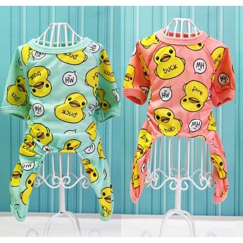 Pet Dog Clothes Soft Puppy Pajamas Printing Outfits Pet Clothing for Small Dogs t shirts Spring Yorkies Chihuahua Clothes 1d30