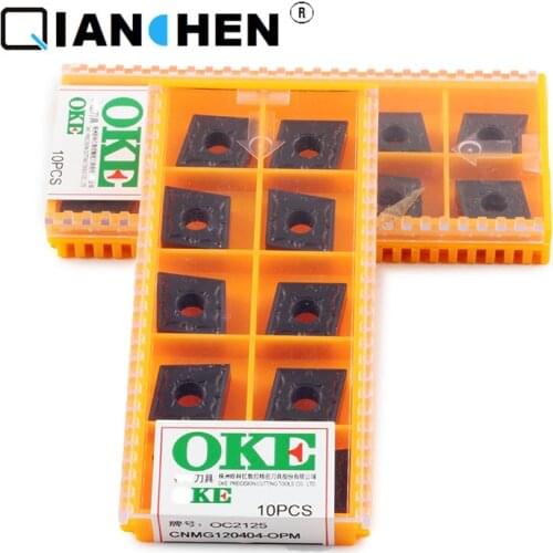 OKE 10pcs/lot High Precision High Performance High Strength CNC CNMG120404-OPM OC2125 Industry Carbide Inserts Hard Alloy