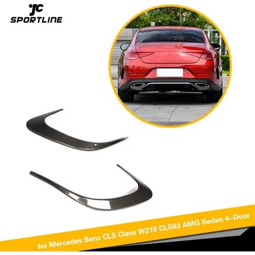 Carbon Fiber Rear Bumper Vents Exterior Trims for Mercedes-Benz CLS-class W218 CLS400 CLS500 Sedan 4-Door 2018 2019