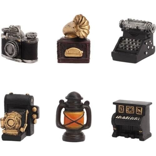 Vintage Furniture Miniature Dolls House Garden Bonsai Decoration Mini Dollhouse Toy Craft Ornaments Micro Decor DIY Gift