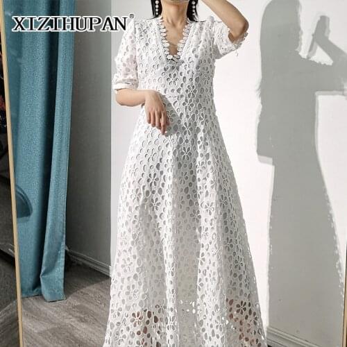 XIZIHUPAN White Summer Dresses