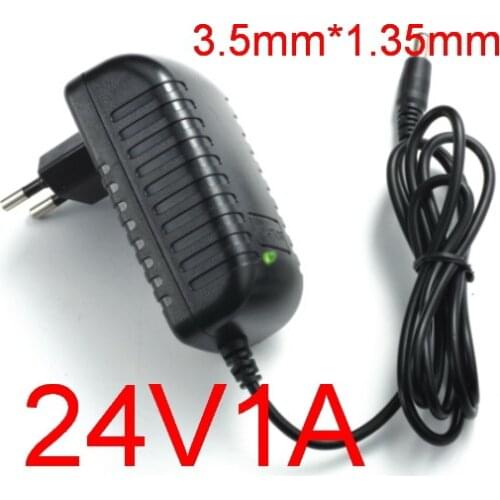 1PCS High quality 24V 1A AC 100V-240V Converter IC power Adapter DC 1000mA 24W Power Supply EU Plug DC 3.5mm x1.35mm New