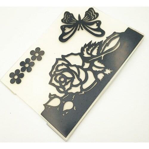 10.5x14.5cm butterfly Embossing folders Plastic bump Scrapbooking DIY Template Fondant indentation Cake Photo Album Card Make