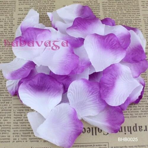 1000pcs White Purple Colos Silk Rose Petals Flower Wedding Banquet Supply Christmas Party Decoration