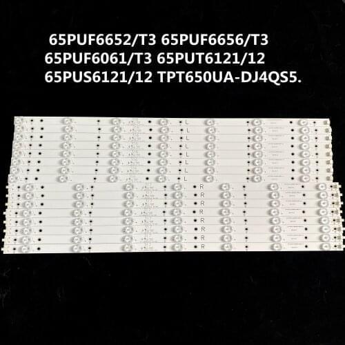 16PCS/lot LED strip for PHILIPS TV 65PUF6652/T3 65PUF6656/T3 65PUF6061/T3 65PUT6121/12 65PUS6121/12 TPT650UA-DJ4QS5.N LD65P19U