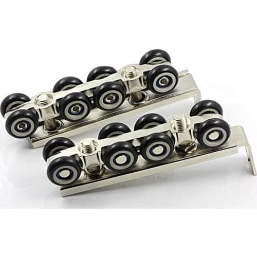 2Pieces 8 wheels pulley, hardware Slide Doors pulley, Sliding doors hanging rail wheel,for 1 door/ 30 * 30 hanging rail HM51
